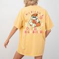 You Can't Scare Me I Teach High School Teacher Halloween Women's Comfort Colors T-Shirt Back Print Mustard