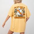 You Can't Scare Me I Teach Kindergarten Teacher Halloween Women's Comfort Colors T-Shirt Back Print Mustard You Can't Scare Me I Teach Kindergarten Teacher Halloween Women's Comfort Colors T-Shirt Back Print Mustard
