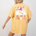 You Can't Scare Me I Teach Pre-k Halloween Teacher Women's Comfort Colors T-Shirt Back Print Mustard