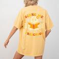 You Can't Scare Me I Teach Preschool Teacher Halloween Ghost Women's Comfort Colors T-Shirt Back Print Mustard