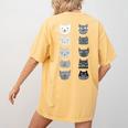 Cat Themed Artist Value Scale Educational Art Teacher Women's Comfort Colors T-Shirt Back Print Mustard