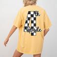 Checkered Fourth Grade Back To School Teachers Students Women's Comfort Colors T-Shirt Back Print Mustard Checkered Fourth Grade Back To School Teachers Students Women's Comfort Colors T-Shirt Back Print Mustard