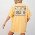Checkered Fourth Grade Teacher Team Crew Back To School Women's Comfort Colors T-Shirt Back Print Mustard Checkered Fourth Grade Teacher Team Crew Back To School Women's Comfort Colors T-Shirt Back Print Mustard