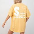 Christian Teacher S Is For Sunday School Essentials Women's Comfort Colors T-Shirt Back Print Mustard