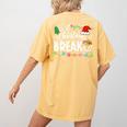 Is It Christmas Break Yet Teacher Xmas Light Santa Hat Women's Comfort Colors T-Shirt Back Print Mustard Is It Christmas Break Yet Teacher Xmas Light Santa Hat Women's Comfort Colors T-Shirt Back Print Mustard