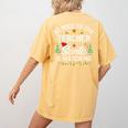 Christmas Be Nice To The Teacher Santa Is Watching Xmas Women's Comfort Colors T-Shirt Back Print Mustard Christmas Be Nice To The Teacher Santa Is Watching Xmas Women's Comfort Colors T-Shirt Back Print Mustard