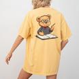 Classroom Fun With Teddy Bear Teacher Women's Comfort Colors T-Shirt Back Print Mustard Classroom Fun With Teddy Bear Teacher Women's Comfort Colors T-Shirt Back Print Mustard
