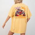 Way To Classroom Halloween Witch Three Cute Sloths Teacher Women's Comfort Colors T-Shirt Back Print Mustard Way To Classroom Halloween Witch Three Cute Sloths Teacher Women's Comfort Colors T-Shirt Back Print Mustard