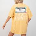 Composition Book Notebook Teachers Matching Group Halloween Women's Comfort Colors T-Shirt Back Print Mustard Composition Book Notebook Teachers Matching Group Halloween Women's Comfort Colors T-Shirt Back Print Mustard
