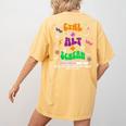 Computer Teacher Spooky Halloween Technology STEM Engineer Women's Comfort Colors T-Shirt Back Print Mustard