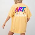 Cool Art For Men Women Art Teacher Artist Painter Superpower Women's Comfort Colors T-Shirt Back Print Mustard