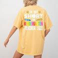 Cool Kindergarten Teacher Art For Men Women Preschool Kinder Women's Comfort Colors T-Shirt Back Print Mustard