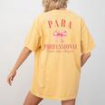 Coquette Bow Paraprofessional School Para Squad Teacher Aide Women's Comfort Colors T-Shirt Back Print Mustard