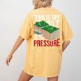 Couldn't Take The Pressure Geology Earth Science Teacher Women's Comfort Colors T-Shirt Back Print Mustard