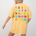 Counting 1-10 Learn To Count Number School Kids Teacher Women's Comfort Colors T-Shirt Back Print Mustard Counting 1-10 Learn To Count Number School Kids Teacher Women's Comfort Colors T-Shirt Back Print Mustard