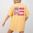 Created By God Called To Teacher Jesus Christian Teacher Women's Comfort Colors T-Shirt Back Print Mustard