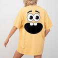 Creepy Carrots Face Teacher Halloween Costume Matching Women's Comfort Colors T-Shirt Back Print Mustard Creepy Carrots Face Teacher Halloween Costume Matching Women's Comfort Colors T-Shirt Back Print Mustard