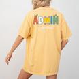 Cute Admin Squad Crew Team Back To School Teacher For Men Women Women's Comfort Colors T-Shirt Back Print Mustard