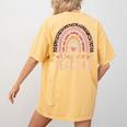 Cute Daycare Teacher Rainbow Leopard Print Childcare Worker Women's Comfort Colors T-Shirt Back Print Mustard Cute Daycare Teacher Rainbow Leopard Print Childcare Worker Women's Comfort Colors T-Shirt Back Print Mustard