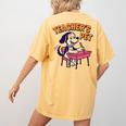 Cute Elementary School Student Dog Teacher's Pet Women's Comfort Colors T-Shirt Back Print Mustard Cute Elementary School Student Dog Teacher's Pet Women's Comfort Colors T-Shirt Back Print Mustard