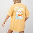 Cute Ghost Reading Book Librarian Teacher Halloween Costume Women's Comfort Colors T-Shirt Back Print Mustard