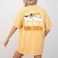 Cute Ghost Team Pre K Boo Crew Halloween Teacher Student Women's Comfort Colors T-Shirt Back Print Mustard Cute Ghost Team Pre K Boo Crew Halloween Teacher Student Women's Comfort Colors T-Shirt Back Print Mustard
