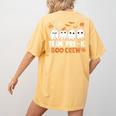Cute Ghosts Pre-K Boo Crew Teachers Halloween Party Team For Men Women Kids Women's Comfort Colors T-Shirt Back Print Mustard