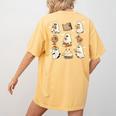 Cute Ghosts Reading Book Bookworm Halloween History Teacher Women's Comfort Colors T-Shirt Back Print Mustard Cute Ghosts Reading Book Bookworm Halloween History Teacher Women's Comfort Colors T-Shirt Back Print Mustard