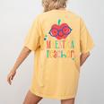 Cute Maestra Teacher Women's Comfort Colors T-Shirt Back Print Mustard