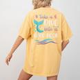 Cute Mermaid Librarian Teacher Dive Into A Good Book Reading Women's Comfort Colors T-Shirt Back Print Mustard Cute Mermaid Librarian Teacher Dive Into A Good Book Reading Women's Comfort Colors T-Shirt Back Print Mustard