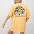 Cute Special Education Leopard Print SPED Teacher Idea Women's Comfort Colors T-Shirt Back Print Mustard Cute Special Education Leopard Print SPED Teacher Idea Women's Comfort Colors T-Shirt Back Print Mustard