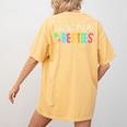 Cute Teacher Shirt Teacher Besties Women's Comfort Colors T-Shirt Back Print Mustard