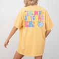 In My Daycare Era Groovy Teacher Daycare First Day Of School Women's Comfort Colors T-Shirt Back Print Mustard In My Daycare Era Groovy Teacher Daycare First Day Of School Women's Comfort Colors T-Shirt Back Print Mustard