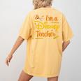 Disney Back To School I'm A Disney Teacher Crafty Logo Women's Comfort Colors T-Shirt Back Print Mustard Disney Back To School I'm A Disney Teacher Crafty Logo Women's Comfort Colors T-Shirt Back Print Mustard