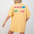 What Does The Text Say Text Evidence Reading Teacher For Men Women Women's Comfort Colors T-Shirt Back Print Mustard