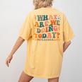 What Are We Doing Today Physical Education PE Teacher Women Women's Comfort Colors T-Shirt Back Print Mustard What Are We Doing Today Physical Education PE Teacher Women Women's Comfort Colors T-Shirt Back Print Mustard