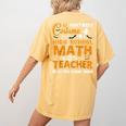 Don't Need Costume I'm A High School Math Teacher Halloween Women's Comfort Colors T-Shirt Back Print Mustard
