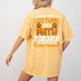 I Don't Need A Costume I'm Math Teacher Costume Halloween Women's Comfort Colors T-Shirt Back Print Mustard