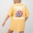 Donut Stop Reading Kawaii Teacher Preschool Kindergarten Women's Comfort Colors T-Shirt Back Print Mustard