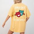 Drama Teacher For Theatre And Performing Arts Women's Comfort Colors T-Shirt Back Print Mustard