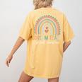 Dream Team Special Education Teacher ED SPED Squad Rainbow Women's Comfort Colors T-Shirt Back Print Mustard