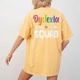 Dyslexia Awareness Month Dyslexia Teacher Therapist Women's Comfort Colors T-Shirt Back Print Mustard