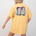 Eagles Teacher School Sports Fan Team Spirit Women's Comfort Colors T-Shirt Back Print Mustard