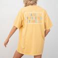 Easily Distracted By Rocks Geology Teacher Women's Comfort Colors T-Shirt Back Print Mustard