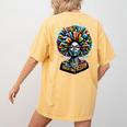 Education Is Freedom History Month Teacher Books Afro Women's Comfort Colors T-Shirt Back Print Mustard