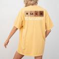 Educator Science Teacher Melanin Educator Science Women's Comfort Colors T-Shirt Back Print Mustard