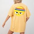 The Eggcellent Athlete Good Egg Teacher Halloween Food Group Women's Comfort Colors T-Shirt Back Print Mustard