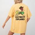 Electricity Explained Physics Nerd I Teacher School Women's Comfort Colors T-Shirt Back Print Mustard Electricity Explained Physics Nerd I Teacher School Women's Comfort Colors T-Shirt Back Print Mustard