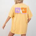 Elements Of Halloween Fear Periodically Chemistry Teacher Women's Comfort Colors T-Shirt Back Print Mustard Elements Of Halloween Fear Periodically Chemistry Teacher Women's Comfort Colors T-Shirt Back Print Mustard