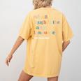 ESL Teacher ESOL Student Cute Retro Back To School First Day Women's Comfort Colors T-Shirt Back Print Mustard ESL Teacher ESOL Student Cute Retro Back To School First Day Women's Comfort Colors T-Shirt Back Print Mustard